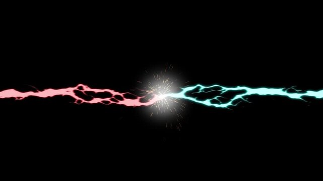 衝突する電撃