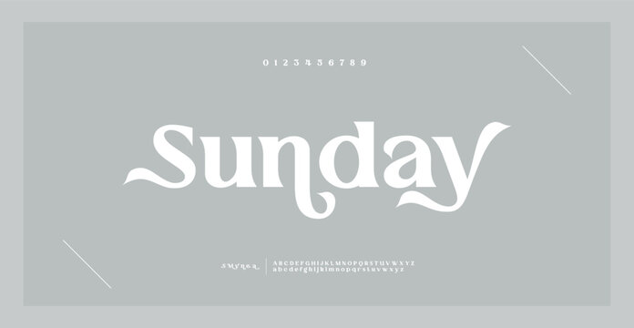 Minimal font creative modern alphabet. Typography  minimalist style fonts set. vector illustration