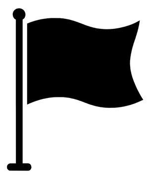 Blank Flag Banner Icon Vector Graphic Design