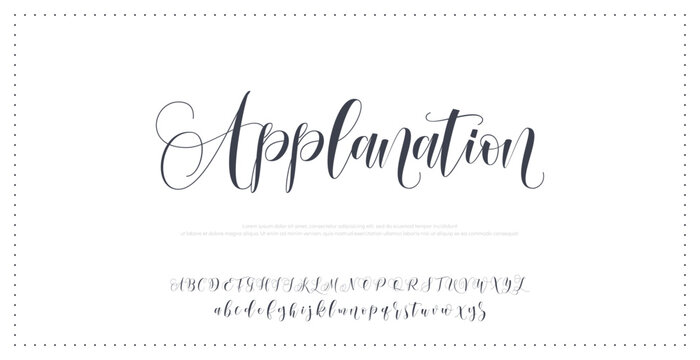 vector alphabet typography typeface white applanation beautiful design decoration invitation clean element fancy title template font event script letter classic celebration anniversary wedding