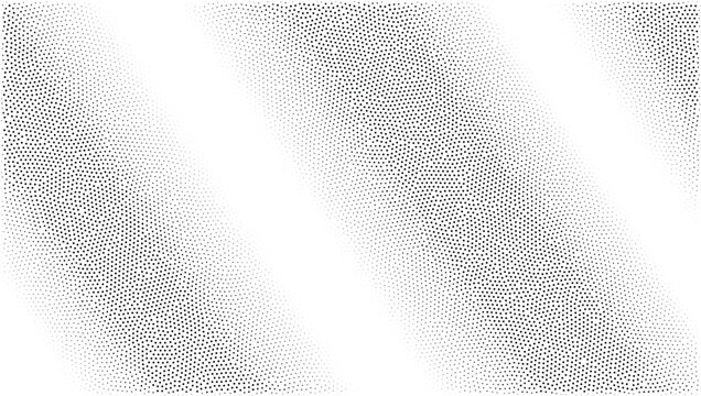 Seamless diagonal halftone gradient pattern background. Grayscale dotted texture with fading stripe effect.