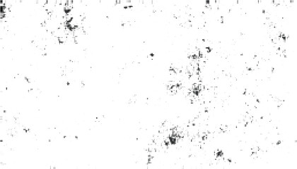 Fototapeta premium High-contrast distressed halftone texture background with scattered black specks and dust noise pattern.