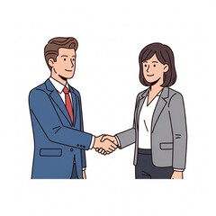 Obraz premium business people shaking hands