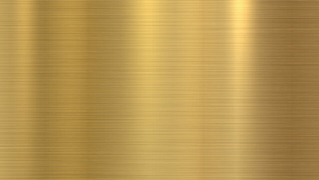 Gold brushed metal texture background, vector illustration.