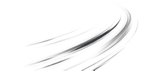 Dynamic abstract black and white halftone light trails with flowing curved lines ©  MVectors