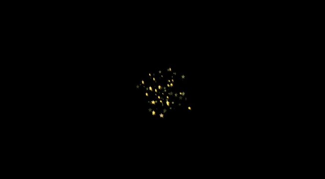 2D Twinkle sparkle stars animation in the night sky,  explosion manga flashes, particle magic tail sparkling glitter star dust trail loop animation Dreamy Golden Stars Particle Effect: High Quality