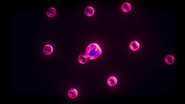 Pink Glowing Bubbles Floating Abstract Particle Animation video 4k