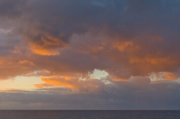  colorful cloudy sunset sky on the coast of the Atlantic ocean in Tenerife, Canary islands, Spain  © Kristof Lauwers