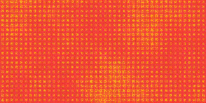 Abstract orange thermal heat map background with pixelated sensor data pattern.