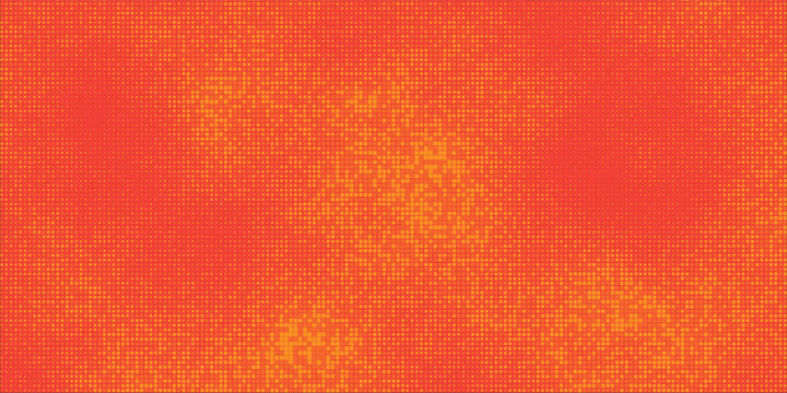 Modern orange pixelated banner for high-tech website and innovative app header.