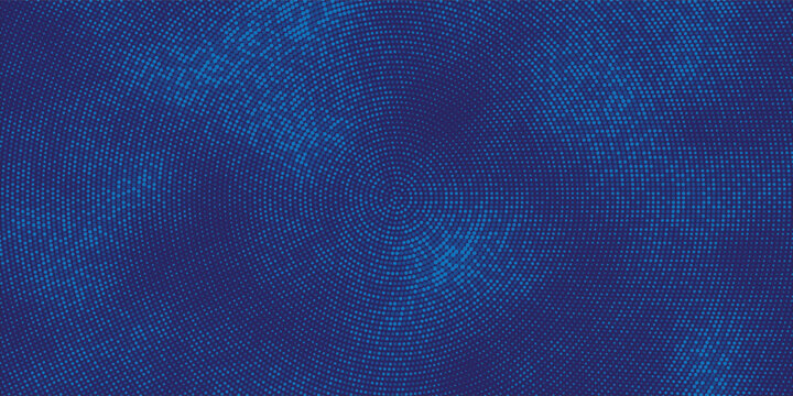Deep space nebula concept background with radial halftone star pattern.