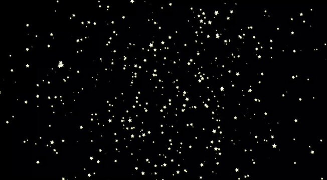 2D Twinkle sparkle stars animation in the night sky,  explosion manga flashes, particle magic tail sparkling glitter star dust trail loop animation Dreamy Golden Stars Particle Effect: High Quality