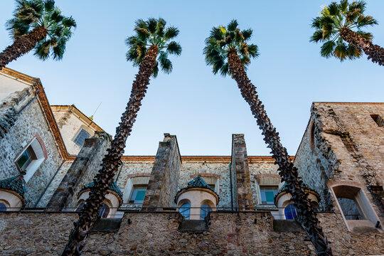 Facade of the Parroquia de Sant Agust&iacute; church in El Raval, Barcelona, Catalonia, Spain, Europe