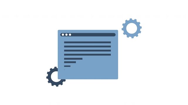 Web development. Animation, system setup, alpha channel. Cartoon