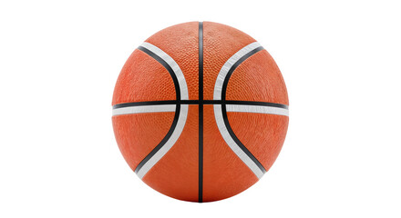 Obraz premium Orange basketball on neutral court surface