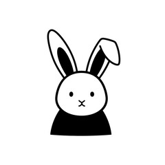 Obraz premium Simple Cartoon Bunny Illustration
