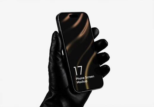 Hand Holding Modern Smartphone Mockup