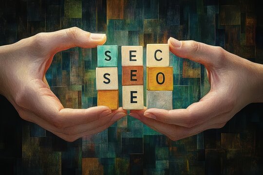 Two hands gently holding interlocking wooden letter blocks against a warm textured backdrop, conveying careful collaboration and thoughtful strategy