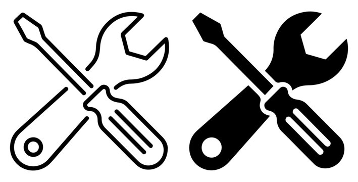 repair tools icon wrench screwdriver service