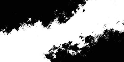 Obraz premium Dark Charcoal Brush Stroke Texture with Scattered Speckles on White Background Abstract Black Grunge Paint Stroke Vector Illustration.