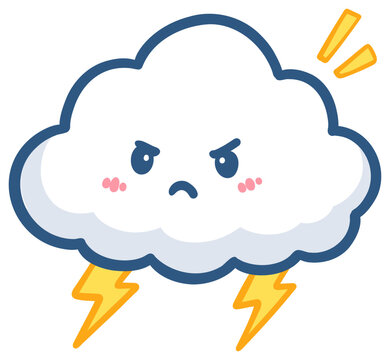 Angry Storm Cloud Cartoon