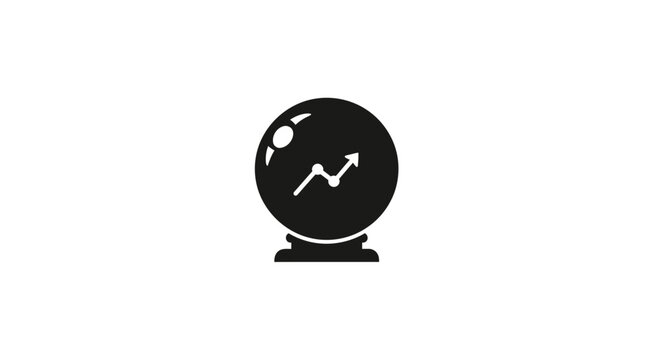 Crystal Ball with Graph Line.