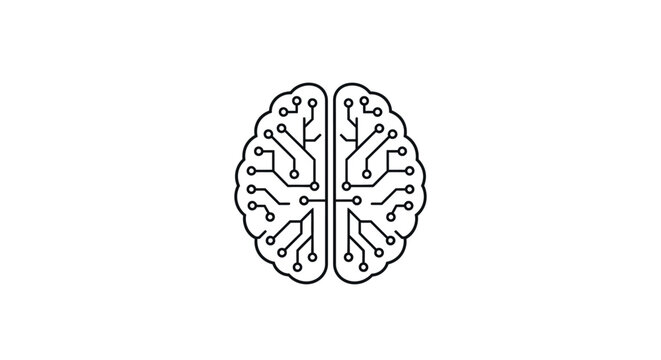 Detailed illustration of a human brain.