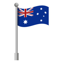 Australian flag with pole © mark1987