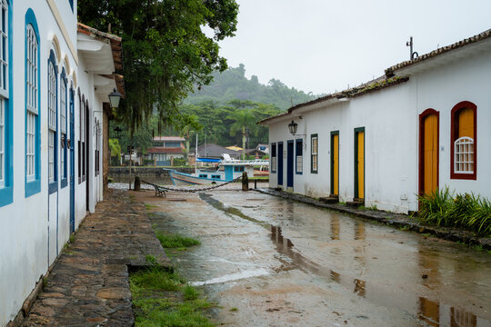 Paraty, Brazil - March 12 2026 "Rainy day in a Brazilian's UNESCO town"
