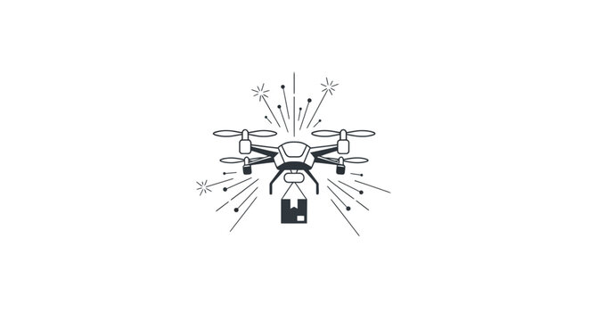 Drone with camera flying technology.