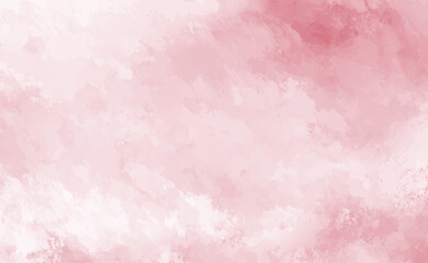 Fototapeta premium Soft Dreamy Pink Watercolor Hand Drawn Background Wash, Gentle Pastel Gradient With Cloud Like Brushstrokes, Subtle Paper Texture, Airy Serene Mood, Ideal For Wedding Stationery, Branding, Beauty