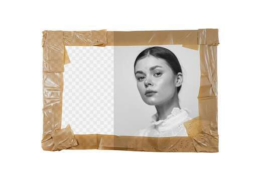 Brown Packing Tape Frame Mockup