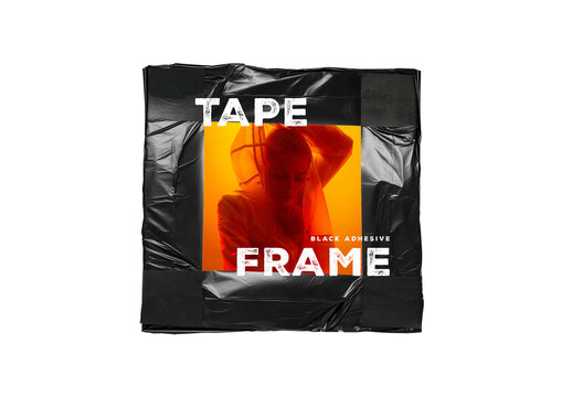 Black Frame Tape Mockup