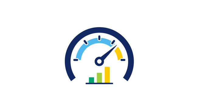 Speedometer with Bar Graph Illustration.