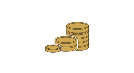 Stack of gold coins money savings. © imam