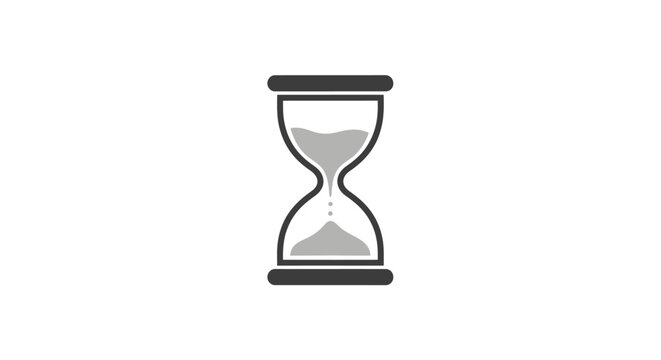 Hourglass with sand timer symbol.