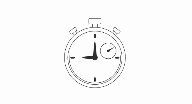 Stopwatch Timer Closeup Illustration.