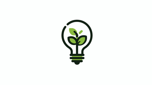 Eco-innovation icon a symbol of sustainable growth and new ideas for a greener future