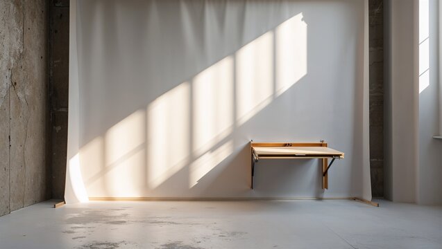 foldable wall hook rack in a modern studio setting