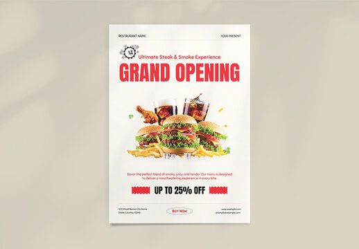Restaurant Grand Opening Flyer Layout