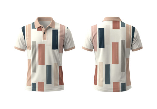 Stylish Abstract Geometric Polo Tshirt Design
