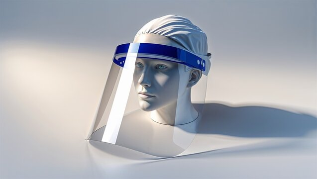 face shield isolated on white