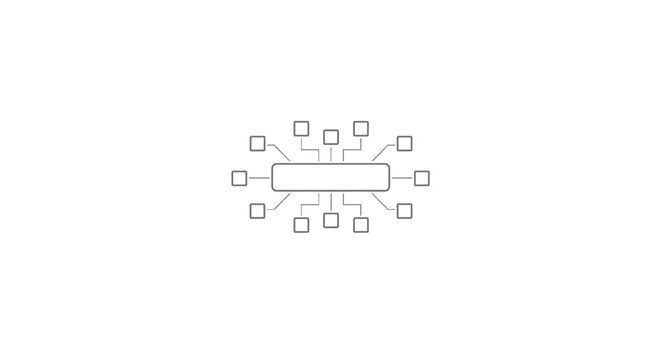 Simple Flowchart Diagram with Boxes and Lines.