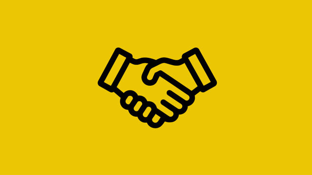 Handshake icon representing agreement and partnership in business dealings