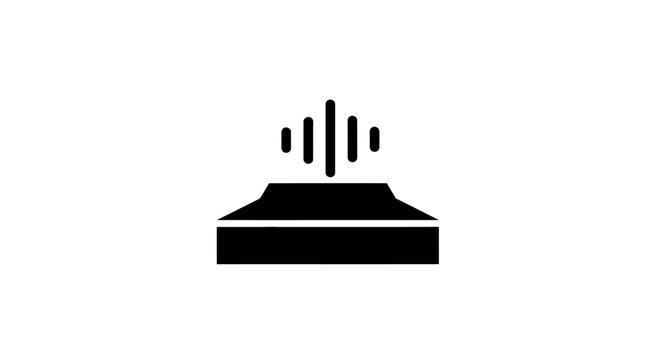 Black Range Hood Icon Design.