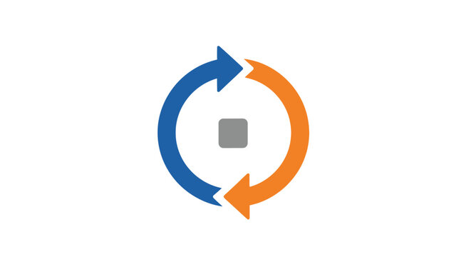 Arrows Circle Rotate Loop Icon.