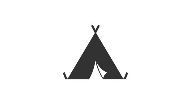 Black silhouette of a tent.
