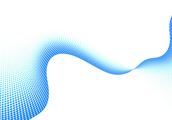 Fototapeta premium Multicolor Halftone wave flow illustration 