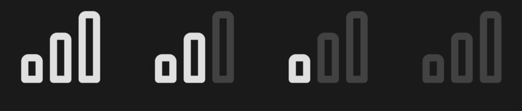 Digital Signal Volume Level Icons