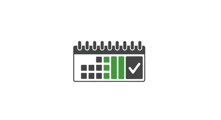 Calendar with checked task icon. © Jajan